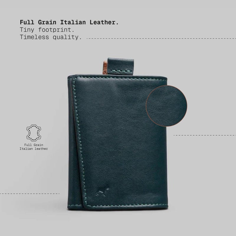 The Frenchie Co. - Speed Wallet Mini - Ultra-Slim RFID Card Holder - Quick-Access Pull Tab - Minimalist Front Pocket Wallet in Full-Grain Italian Leather - Image 3